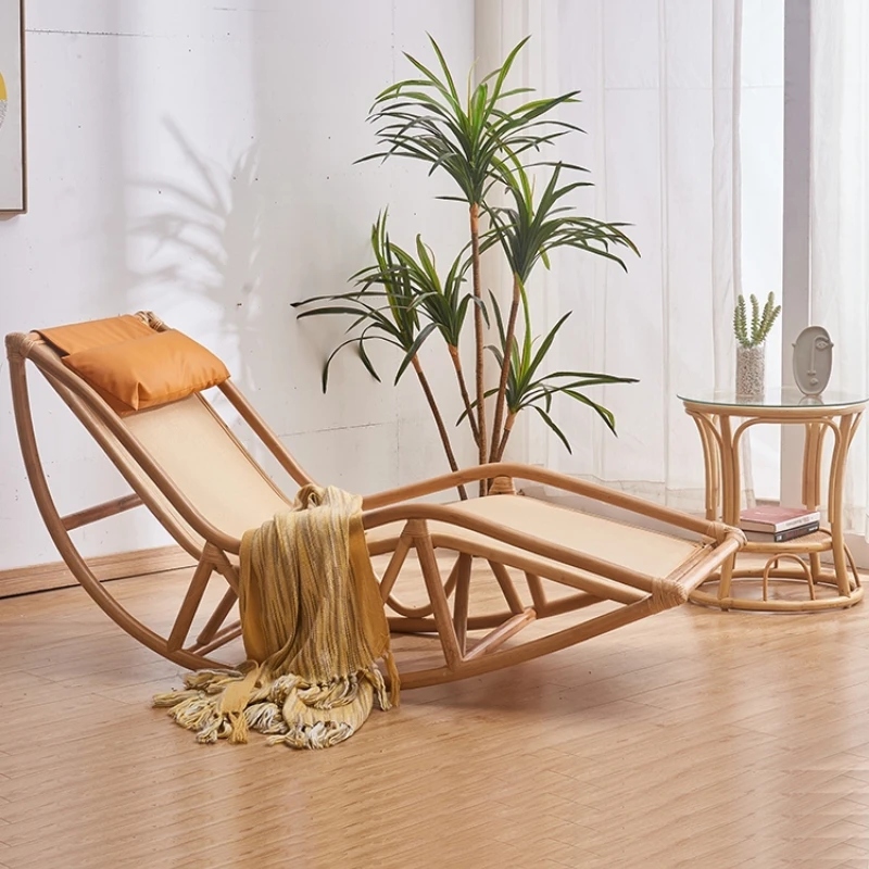 

Vine weaving rocking chair Nordic genuine rattan weaving leisure chair