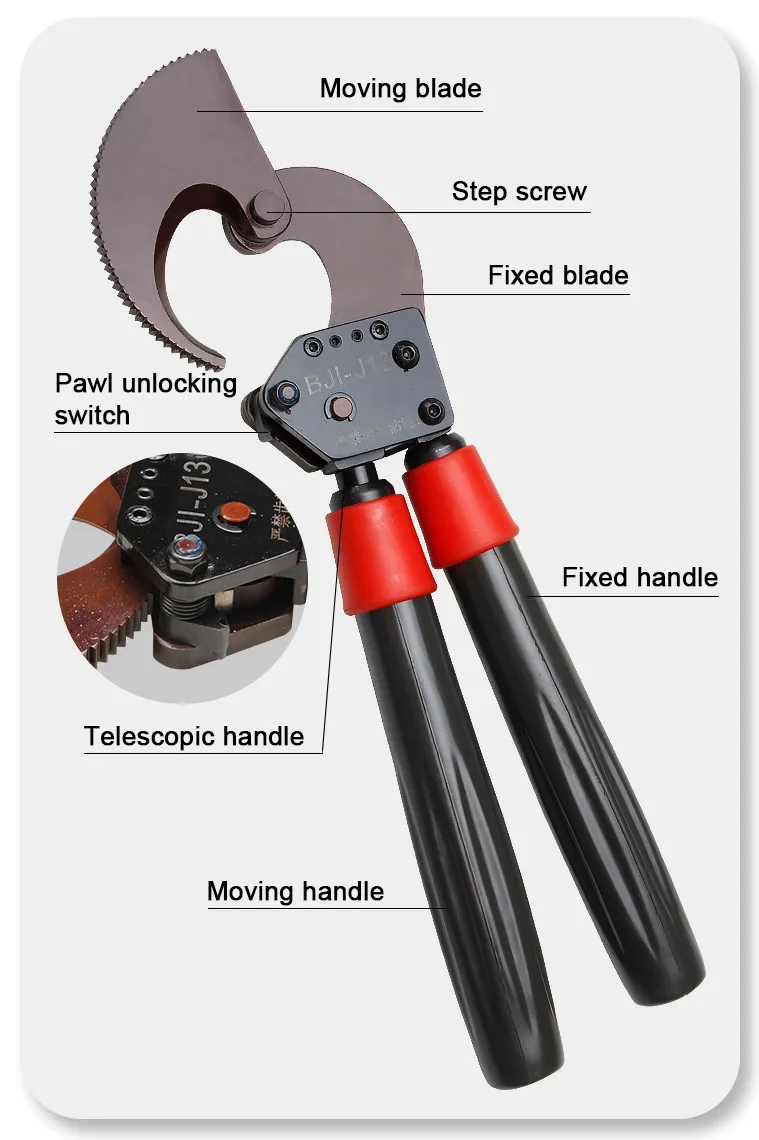 High Quality Stainless Steel Manual Ratchet Cutting Tool for Prestressed Wire Cutting Construction