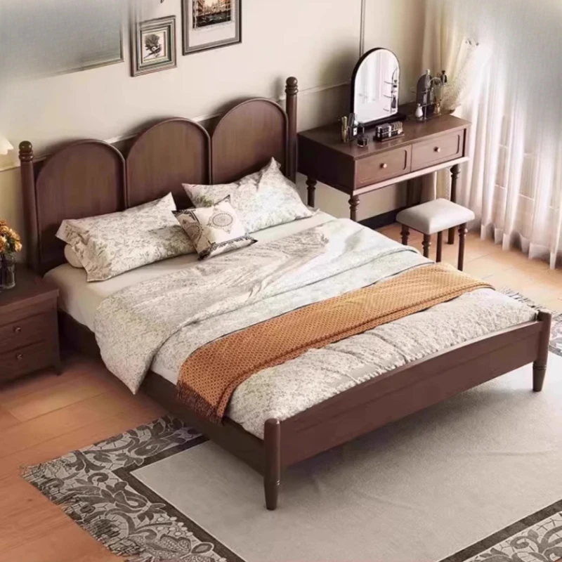 

Nordic Bedroom Bed Queen Size Aesthetic Vintage Unique Beds Platform Upholstered Camarotes Para Dormitorio Bedroom Furniture