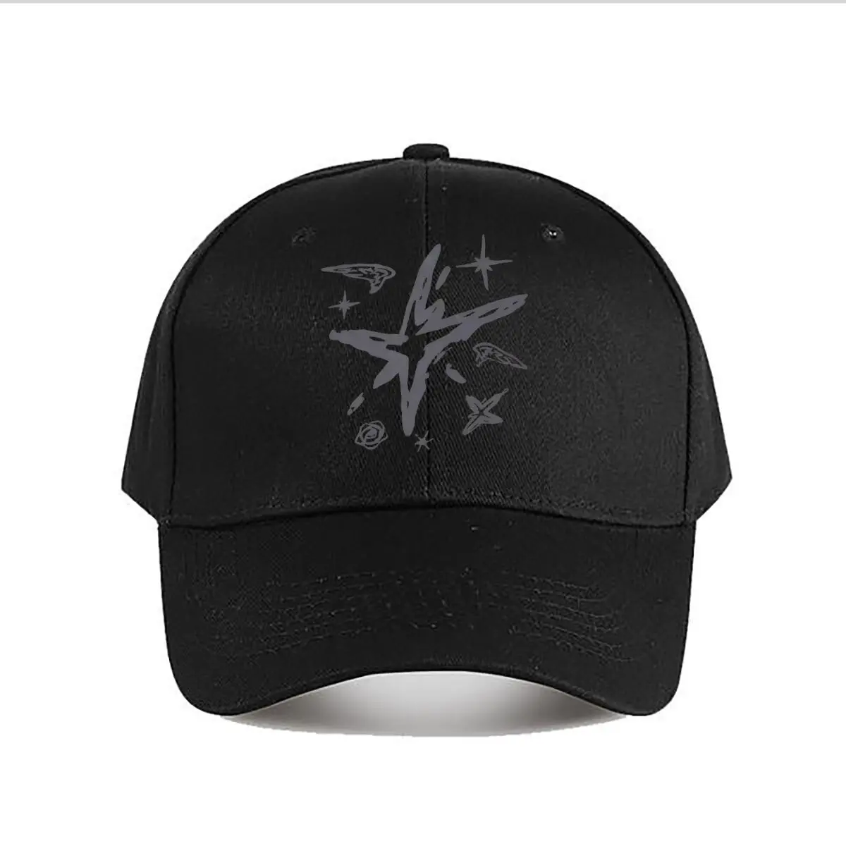 Abstract Star Wing Rose Sketch Art Baseball Cap Fashion Men Sunhat Women's Outdoor Sports