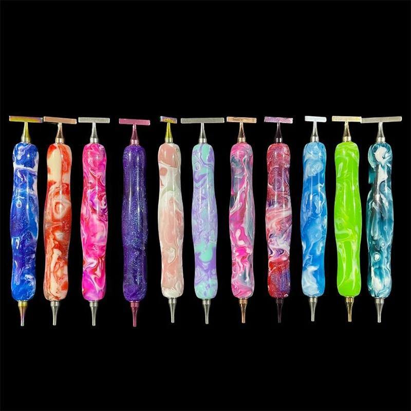 Colorful Diamond Drawing Thread Point Pen Embroidery Threaded Dot Drill Tool Multifunctional Metal Screw Thread Head Accessories