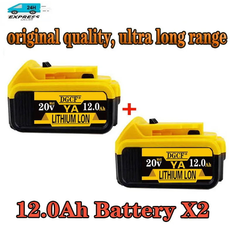 DCB200 20V Battery Compatible with for dewalt power Tools 20V 12Ah rechargeable electric tool Lithium batteries 20V 12Ah