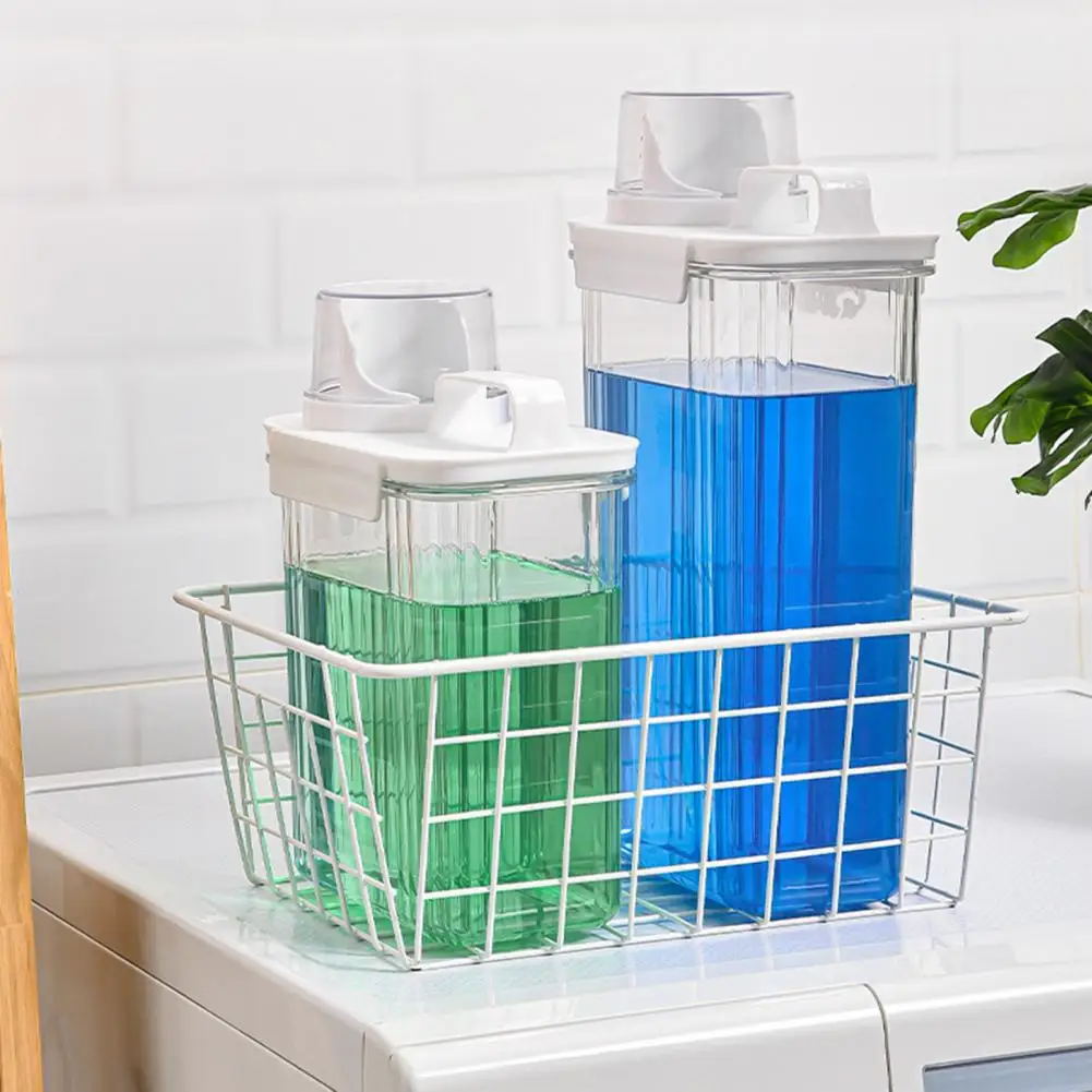 Leak-proof Dispenser Bottle Laundry Detergent Dispenser Bottle Set for Easy Pouring Organization Laundry Room for Storage