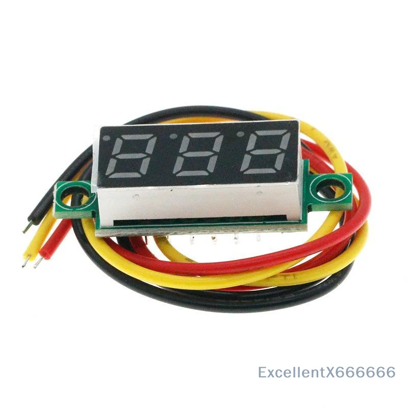 0.36 0.28 Inch 2 Wire 0-30V 3 Wire DC 0-100V Digital Voltmeter Variable Precision Electric Quantity Display Element
