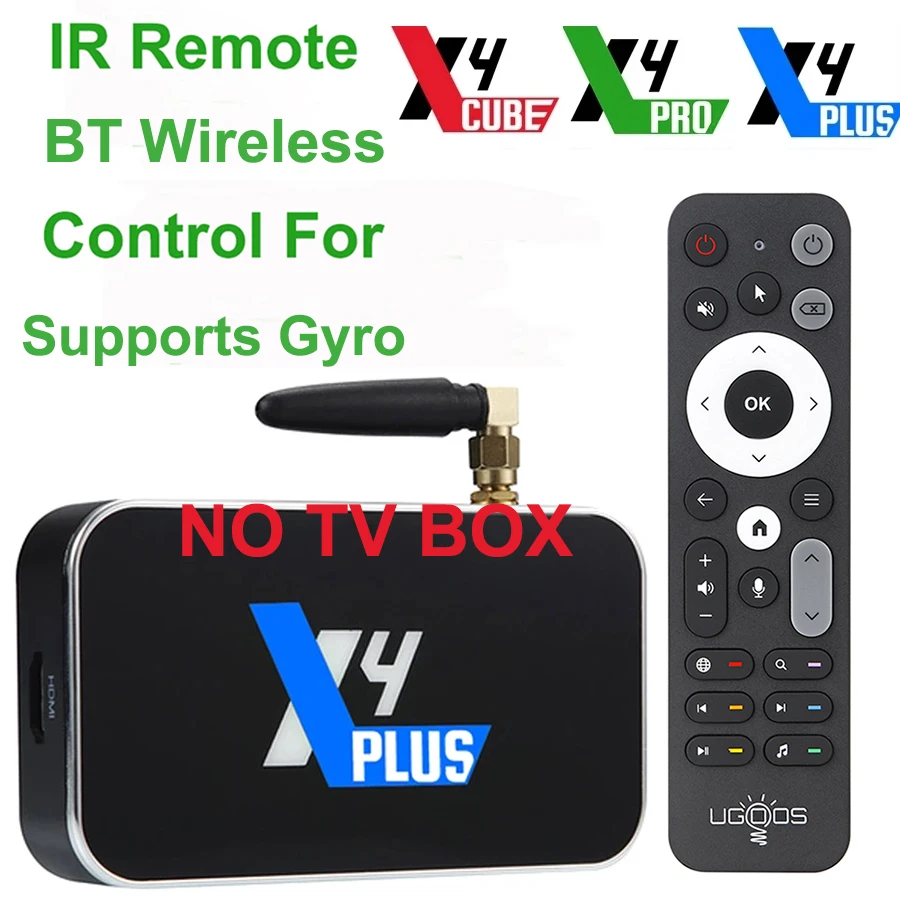 Original New Remote Control for Ugoos X4 Series TV Box, IR & Wireless BT 2-in-1 for X4-CUBE/Pro/Plus S905X4 Android 11.0
