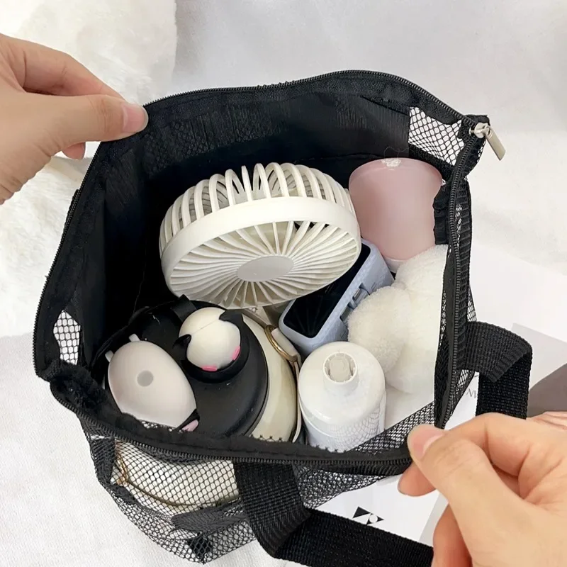 1/2Pcs Beach Bags for Women Men Outdoor Convenient Swimming Large-capacity Summer Convenient INS Transparent Mesh Cosmetic Bag