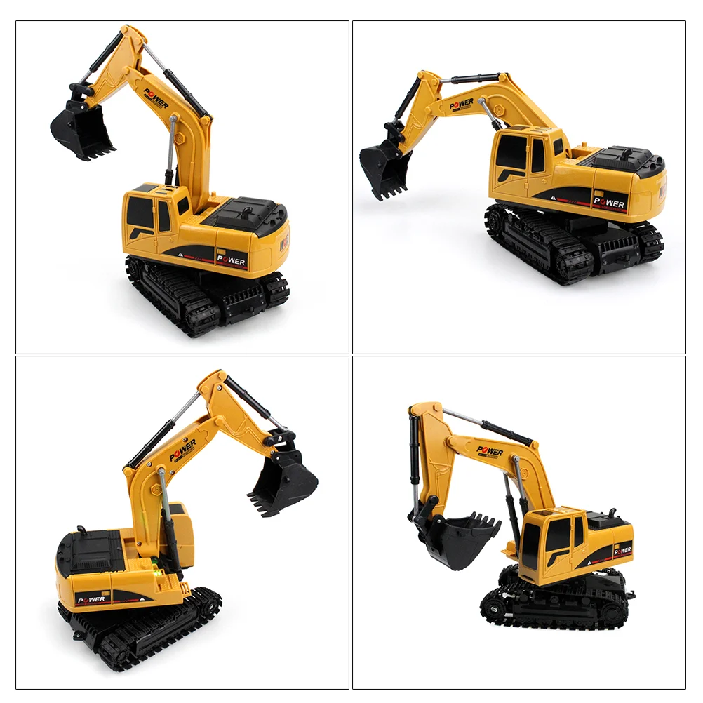 1:24 5 Channels Wireless Electric Excavator Construction Tractor Excavator Toy Transmitter (Plastic)