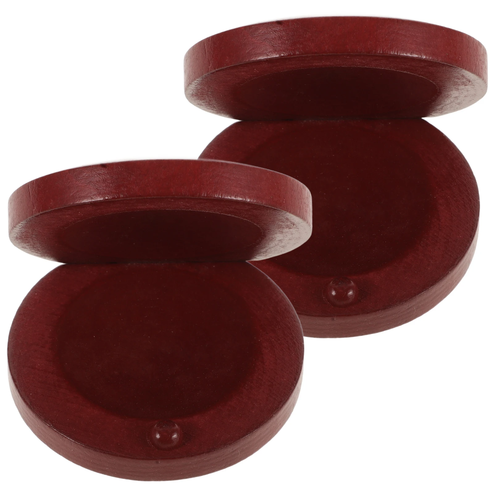 

2Pcs Wooden Castanets Jujube Percussion Instruments Kids Musical Toys Classroom Rewards Party Favors Small Size Safe Play