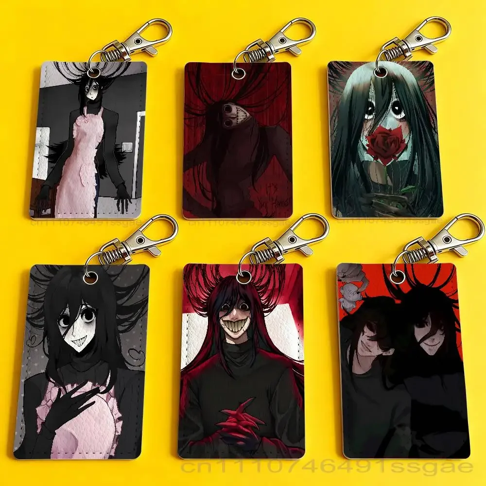 Y-You Make Khol This House a Home Rectangle Card Case Keychain Access Card Bag Key Tag Ring Leather Card Holder Key Ring Access