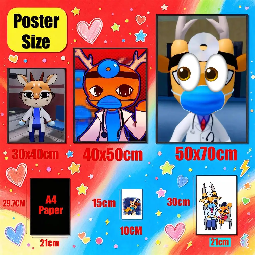 For Animal Hospital Dr Doctor Harlow Poster Cover Wall Murals Home Custom Self-adhesive Decor Sticker Playbill Film