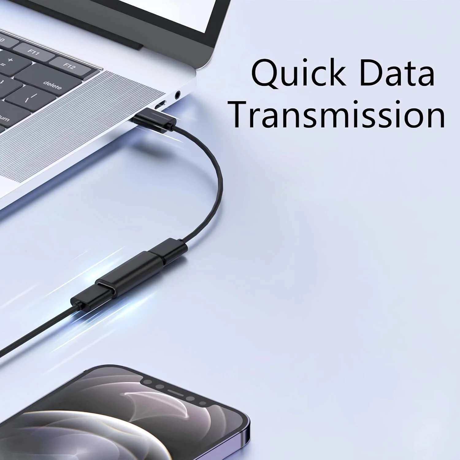 1 Pack USB C Female to Female Adapter Type C Coupler Data Transfer Fast Charging Smart TV Dongle Streaming Stick Link
