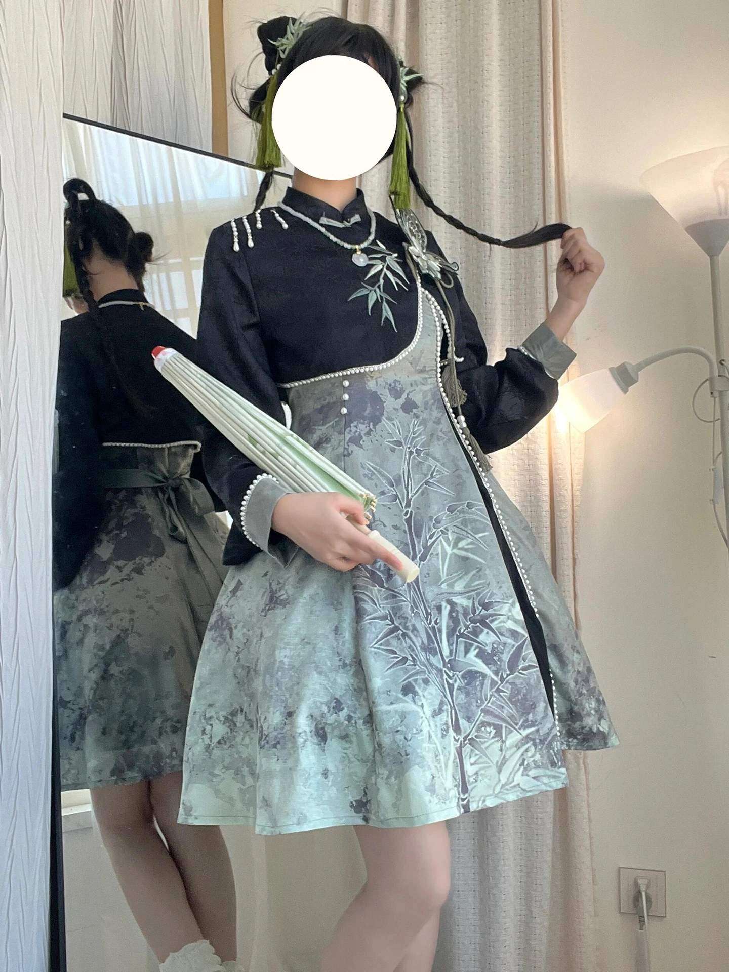 

Новый китайский комплект миди для платья и шила Water-Media Little Fraance Sle для женщин Cisas Par Hanfu Suit