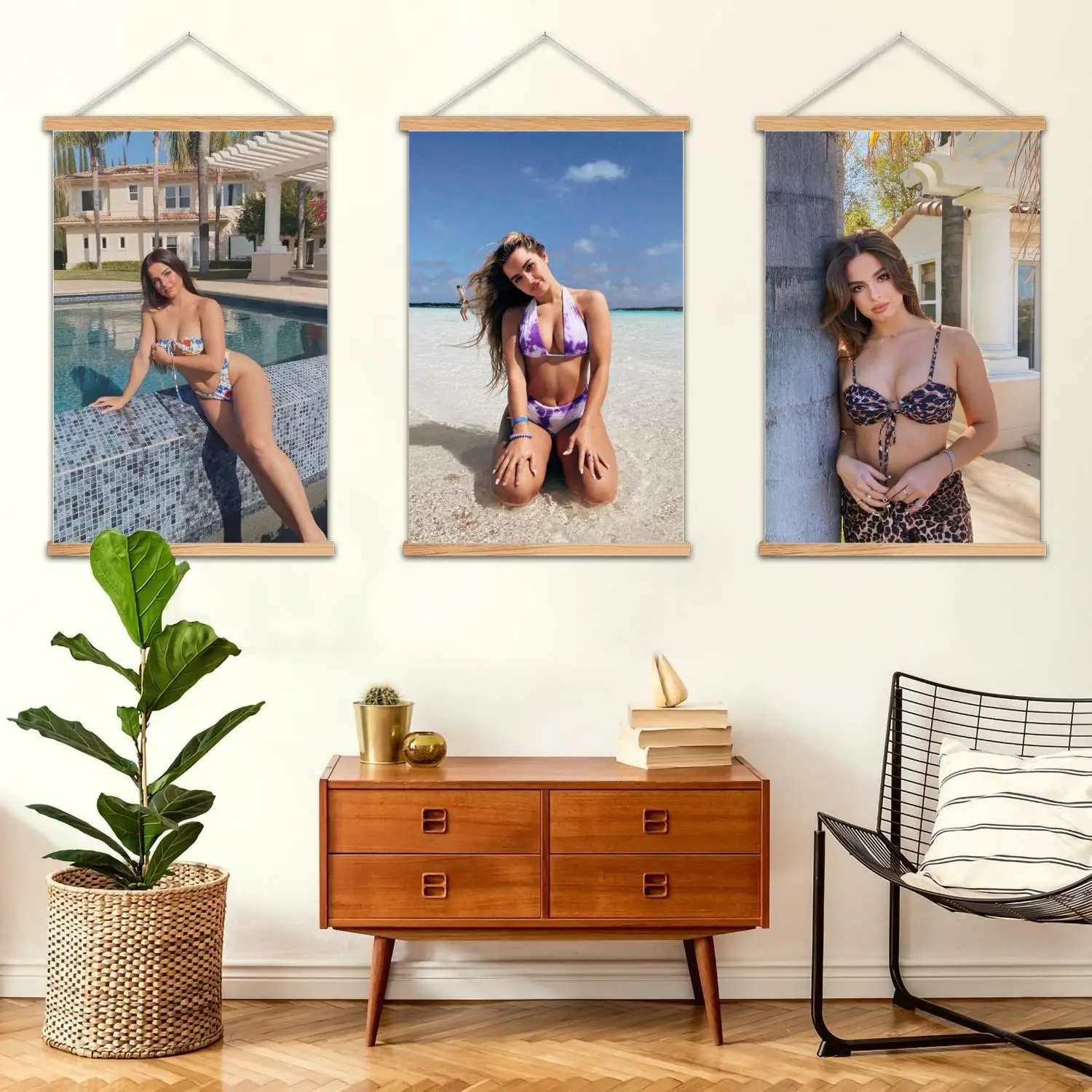 أديسون راي مؤطرة جدار اللوحة قماش ملصق فني وفن جدران، ديكور غرفة نوم الأسرة الحديثة، الملصقات، اللوحة الزخرفية