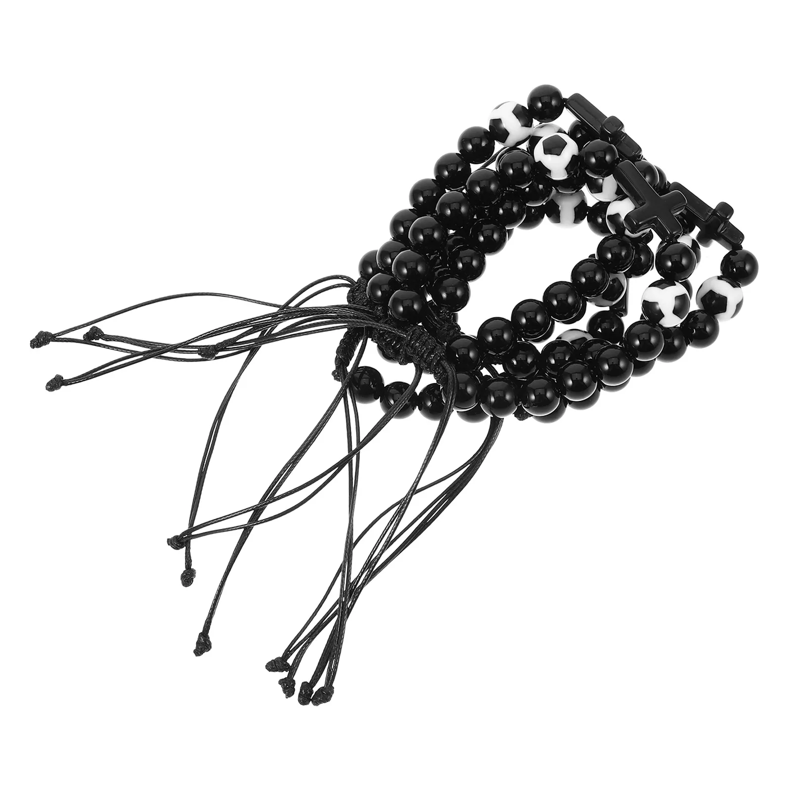 

6 шт. футбольные браслеты, регулируемые акриловые спортивные плетеные крестики из бисера, бейсбольные вещи, игровой день, школьные украшения