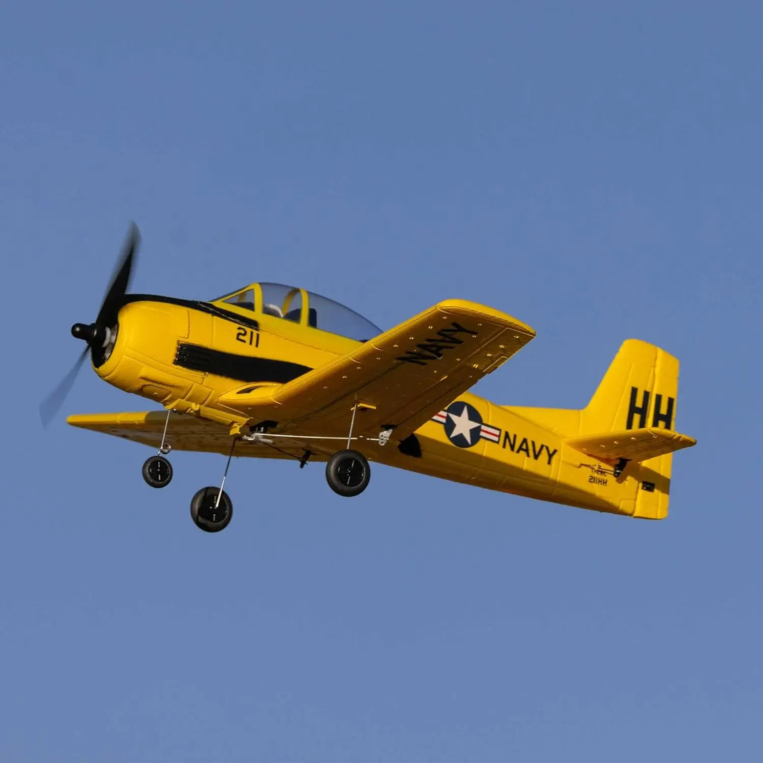 RC Airplane T-28 Trojan 450mm RTF (Everything Needed to Fly is Included) with Safe, HBZ-1228