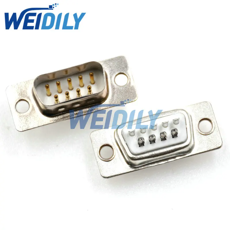 5PCS DB9 Adapter Connector Core DB15 DB25 DB37 RS232 Serial COM Plug Connectors Hole/Pin Female Male Port Socket D Sub DP9 Case