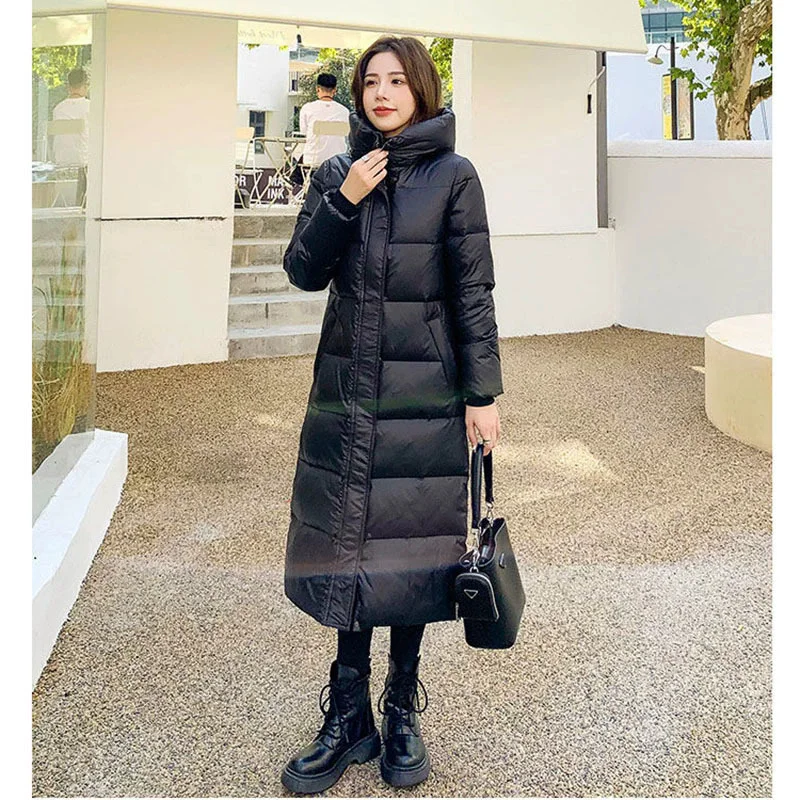 

New Women Cotton-Padded Jacket Thicke Long Hooded Winter Down Jacket Female Parkas Windproof Snow Coat Female Overcoat Outwear