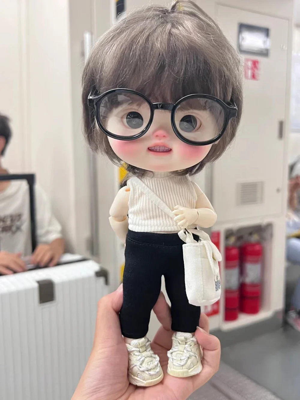 New sd BJD doll 25cm Girl Smile 1/6-diandi large head series doll resin material DIY makeup Gift model toy