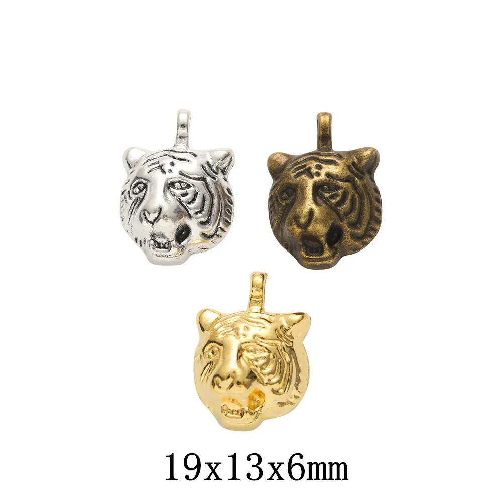 

50pcs tiger Craft Supplies Charms Pendants for DIY Crafting Jewelry Findings Making Accessory 594