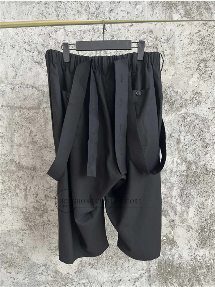 Large pocket wide-leg pants, casual style, men's and women's identical design brand jumpsuit