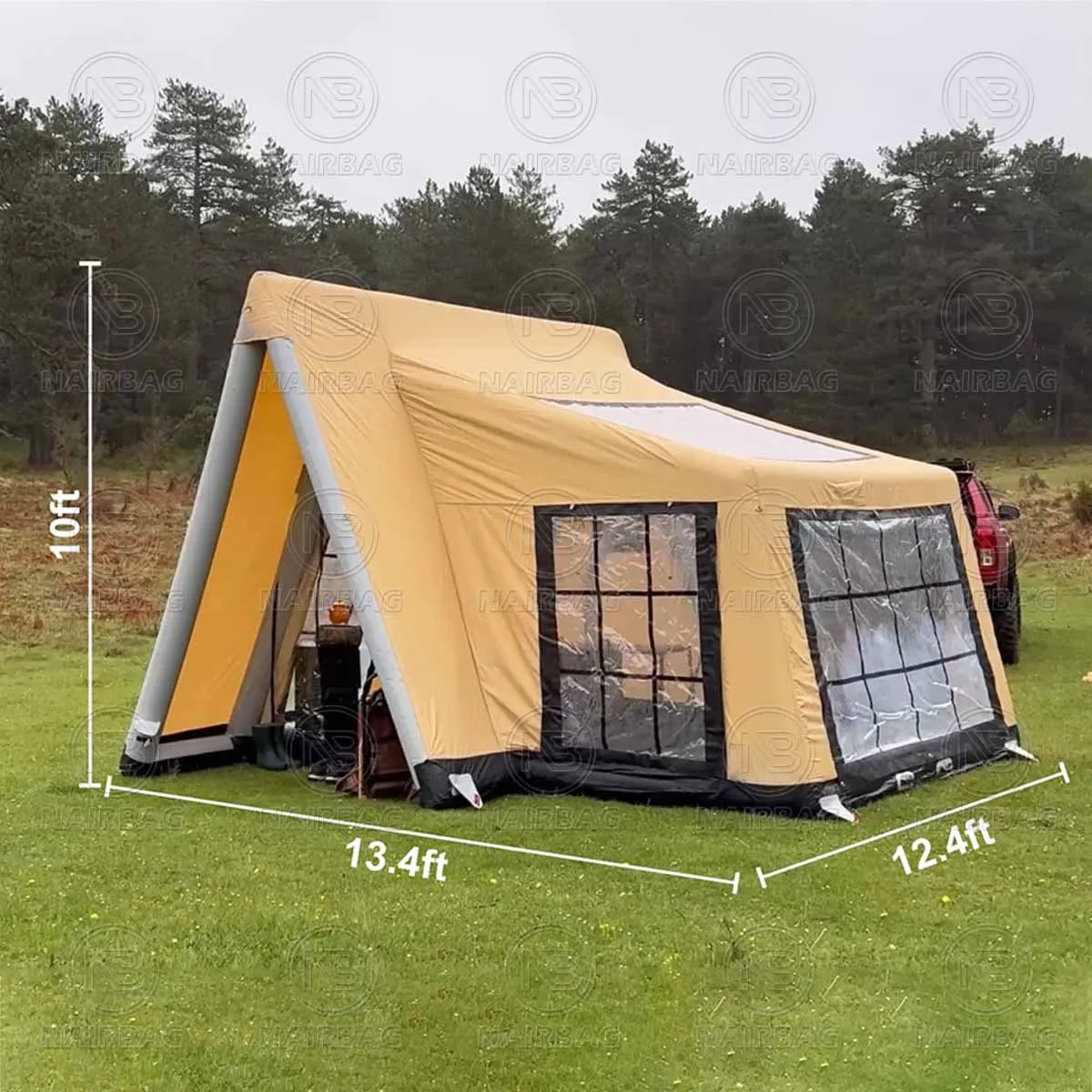 4 مواسم خيمة قابلة للنفخ خيام التخييم في الهواء الطلق بين عشية وضحاها الخريف والشتاء في الهواء الطلق يندبروف ومضادة للمطر أنبوب خيمة الهواء