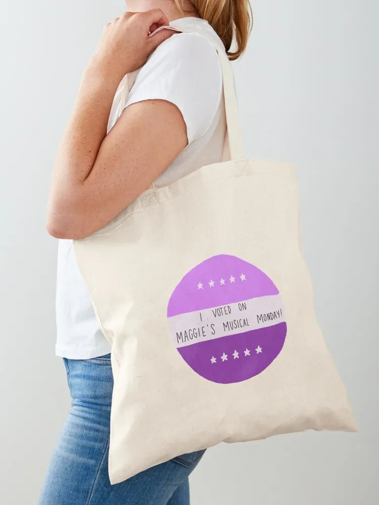 Maggie's Musical Mondays Voters Merch! Tote Bag shopper bag women canvas bags woman 2025 Women's handbag tote bags men Tote Bag