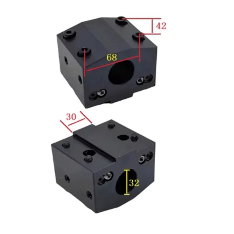 

ieepo Slant Rail Lathe Accessories Turret Boring Tool Holder Machine Tools U Drill CNC Lathe Miniature Turret Tool Holder Block
