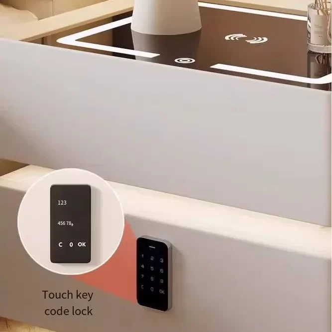 Mesita de Noche Flotante Moderna de Fábrica China 2026, Mesita de Noche LED para Dormitorio, Mesita de Noche Montada en la Pared