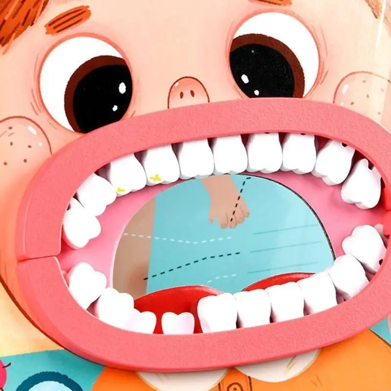 F62d Wooden Doctor for Kids Dentist Playset Toy Medical Fitend Role for Play Educational Imagination for Kids