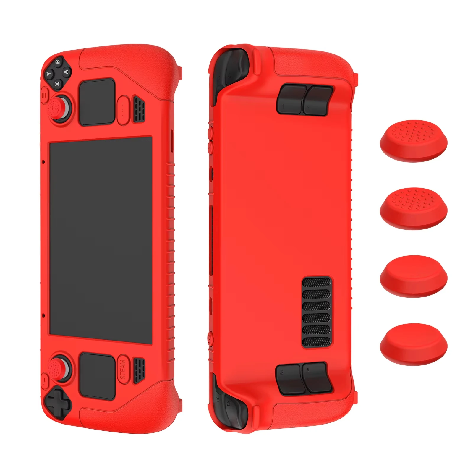 Suitable for Steam Deck Game Console All 360° All-round Protection with Button Caps Inclusive Thick Silicone Protective Case