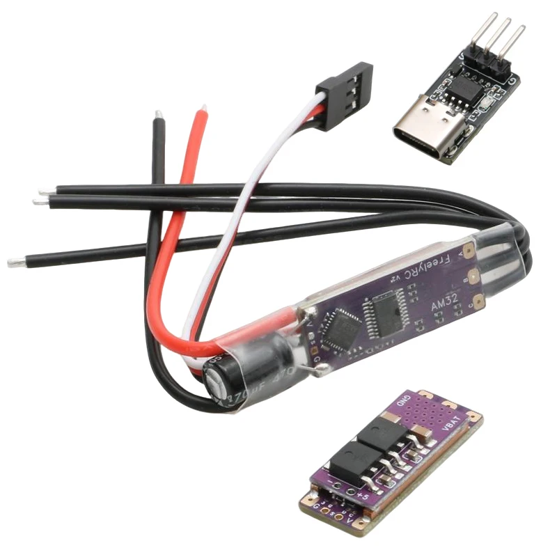AM32 2-4S 40A ESC controlador de velocidad sin escobillas de 32 bits módulo BEC 5V2A integrado para Dron 1/18 1/24 SCX24 coche trepador de control remoto tanque 1/16