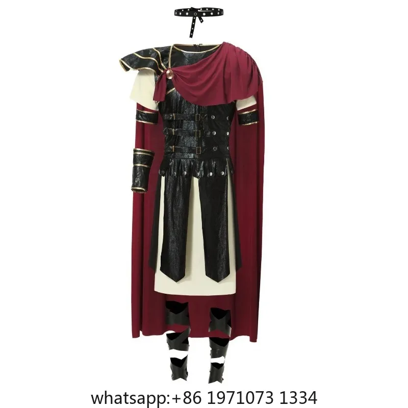 Medieval Roman Royal Knight Spartan Warrior Cosplay Halloween Costume For Men Adult Carnival European Gladiators Soldier Cloak