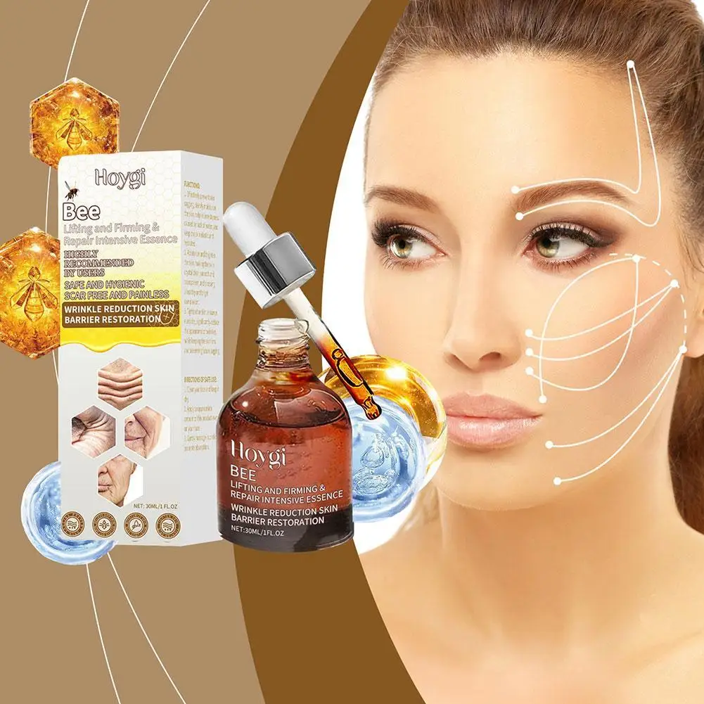 Anti rugas essência anti-envelhecimento polipeptídeo ácido hialurônico pele hidratar pode essência e reparação apertar 30ml facial q8j8