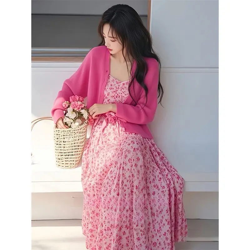 Beach Vaion Women's Floral Print Sunscreen Cardigan Dr Set Casual Sle Two-Piece Suit Spring Summer Autumn Season