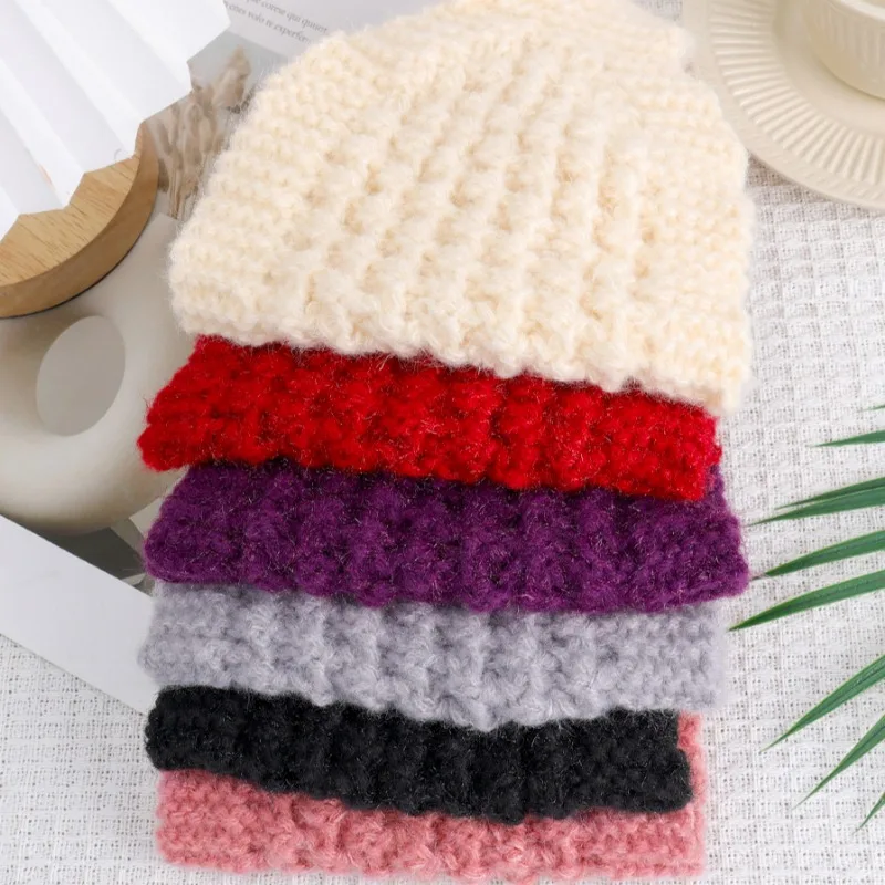 Winter Warm Knitted Headband Windproof Wool Knitting Warm Hair Band Cold Autumn Cover Ears Thermal Headwear Hair Accessories