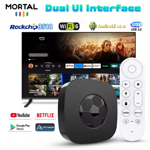 New T1 Ultra Smart TV Box Android 16 Rockchip RK318 Support 8K Video Wifi 2.4G/5.8G Google Voice Media Player Set Top Box BT 5.0