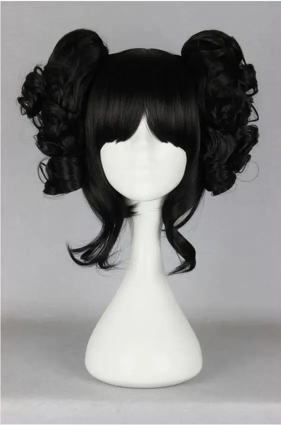 Cosplay Wig Party Wigs Full Synthetic Hair 35cm/13.8" Lolita Cute Black