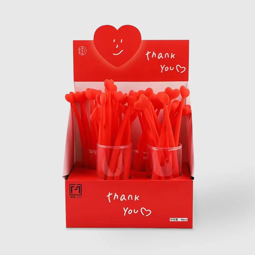 

10 Pcs Shaped Gel Adorable Gel Pen Pens Smooth Writing Cute Red Love Pens for Students Gifts Cartoon Accessories
