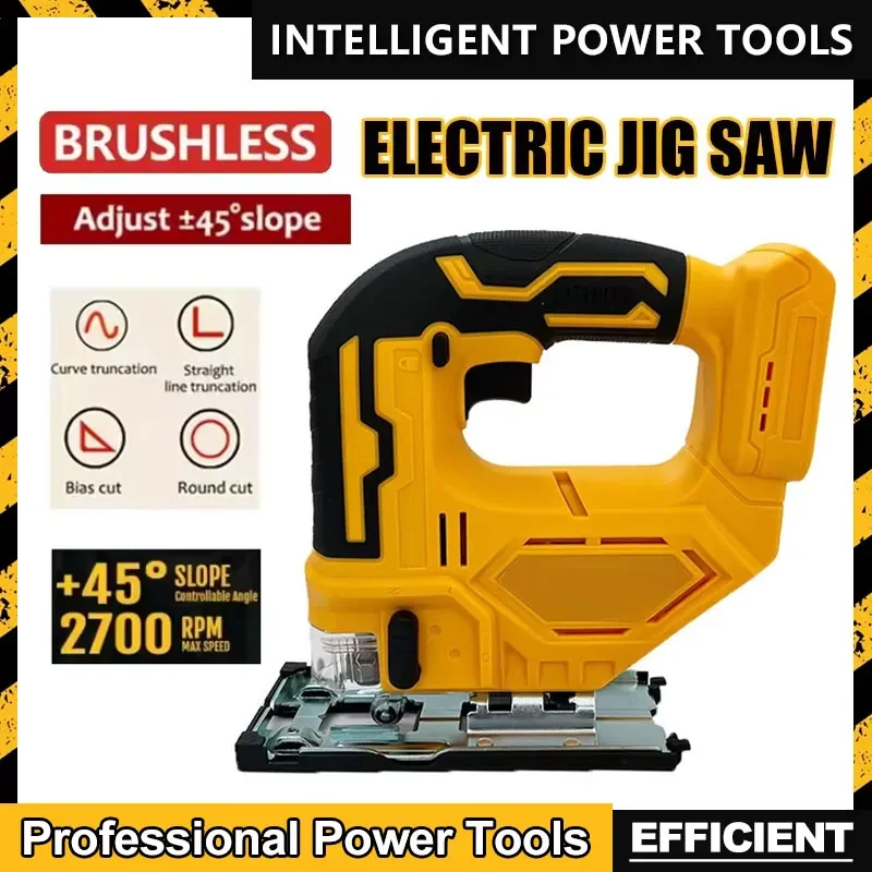 

Подходит для Dewalt, 2700 об/мин, бесщеточная кривая пила, 20 В, аккумуляторная электрическая лобзик, портативный многофункциональный регулируемый деревообрабатывающий электроинструмент