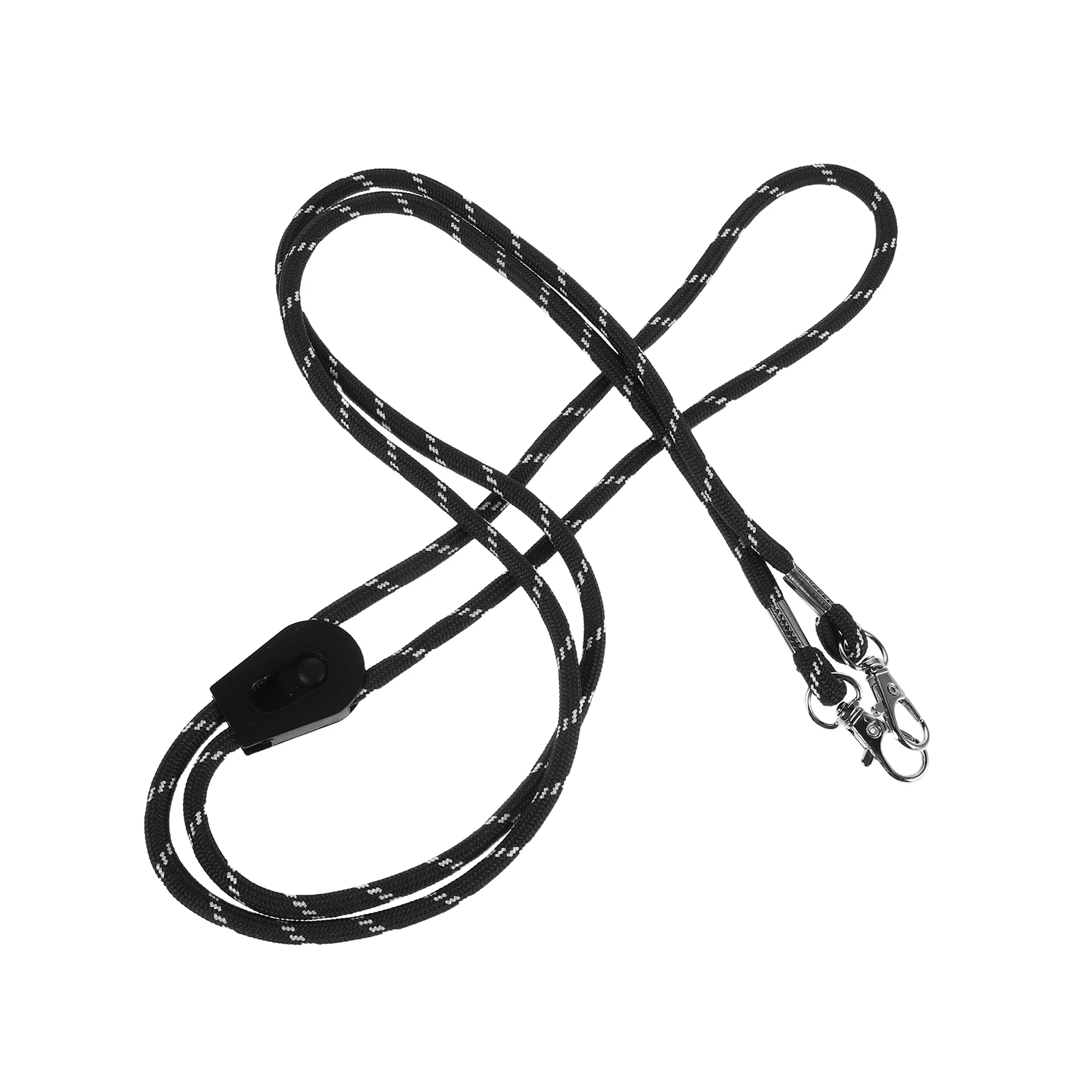 

Black Adjustable Ski Gloves Leash Secure Anti-Lost Neck Rope Winter Gloves Lanyard Detachable Clips Snowboard Crossbody Strap