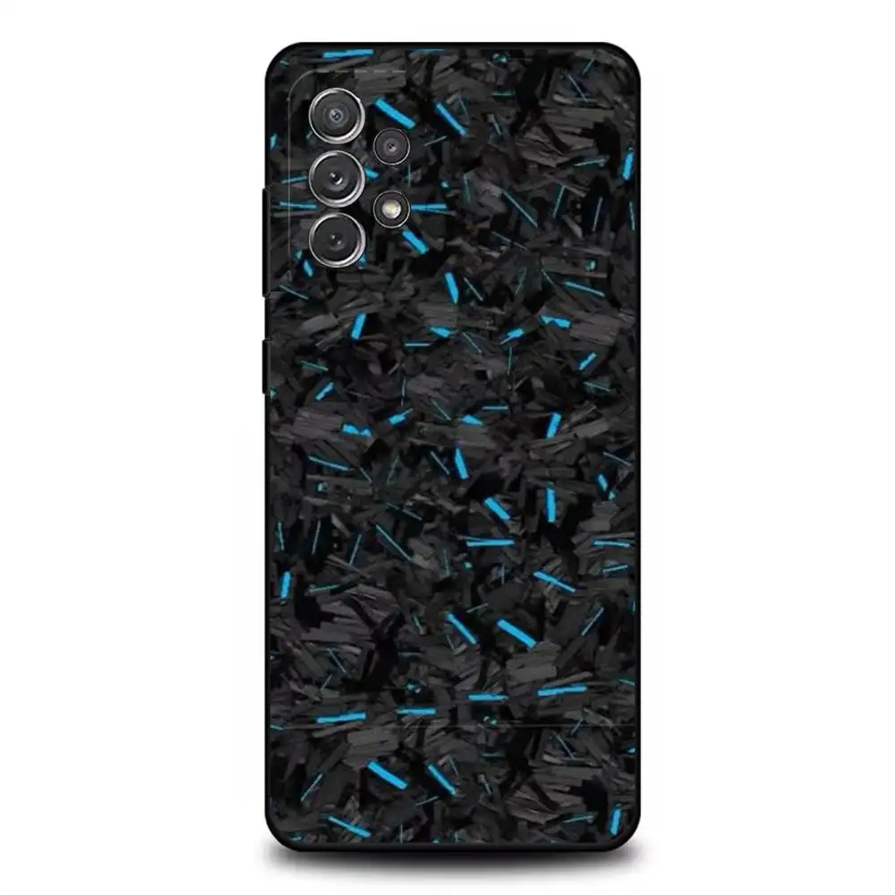 Coque de téléphone à motif en Fiber de carbone, étui souple noir pour Samsung S 25,24,23,22,30,21,10,9,Ultra,Plus,Lite,FE,4,5G