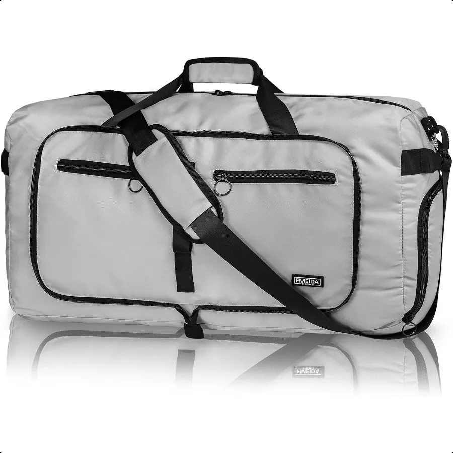 

65L Duffle Bag with Shoes Compartment Foldable Travel Duffel Bags for Men Women Large Packable Travel Bag Water Repellent Tear