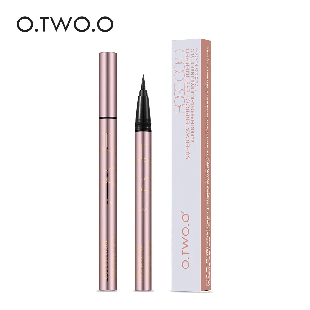 Rose Gold Black Liquid Eyeliner One Stroke Molding Matte Sweatproof Long Lasting Color Lock No Fade Precise Eye Liner Pen