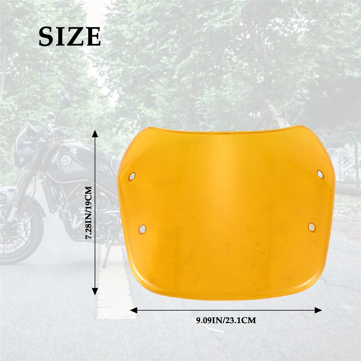 Parabrisas Universal para motocicleta, Deflector de viento para Faro de 5 a 7 pulgadas, 1 Juego