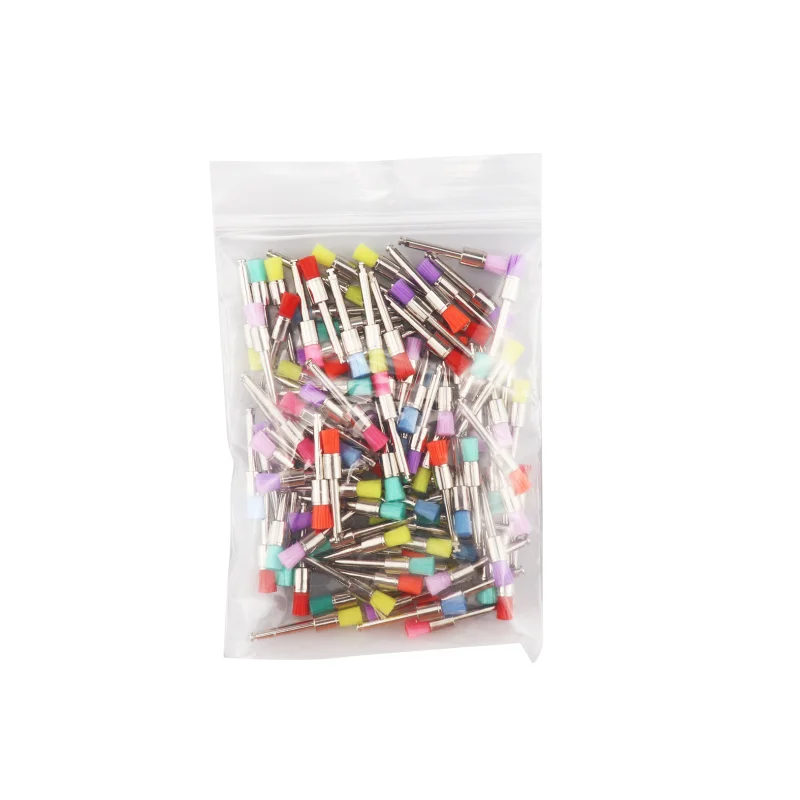100PCS Disposable Prophy Brushes, Nylon Bristle Teeth Whitening Polisher for Professional Dental Cleaning & Polishing view 5