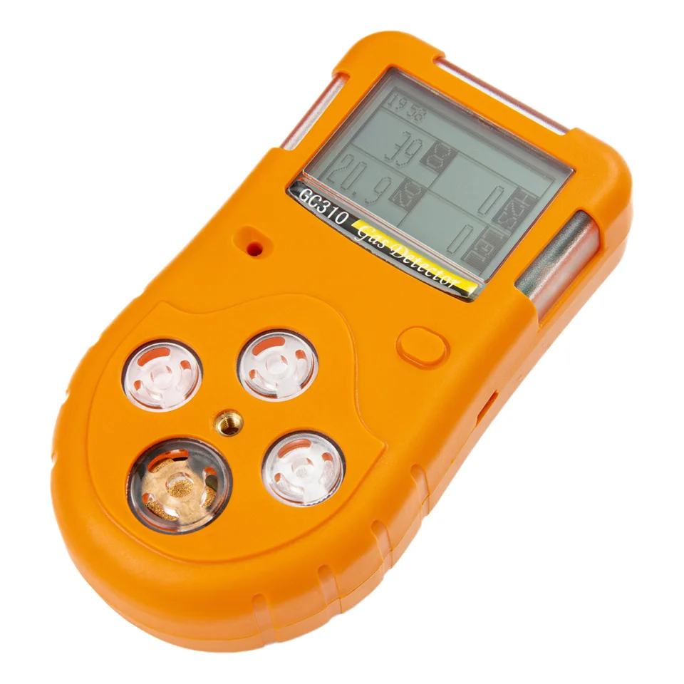 GC310 Multi Gas Detector H2S CO O2 EX 4 Gas Monitor High-end  Sensor Portable Gas Detector Industrial Explosion-proof LED Screen