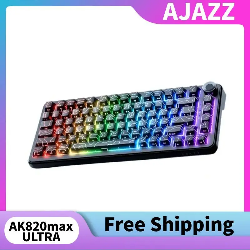

Ajazz AK820Max Ultra AK820Max Plus Magnetic Switch Gaming KeyboardHot Swap Macros Define Key Low Latency Gaming Keyboard