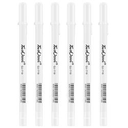 5 PCS White Manga Marker Pens Set 0.8mm Permanent Ink Scrapbook Tire Pen Waterproof School Supplies Stationery Art Brush Pen