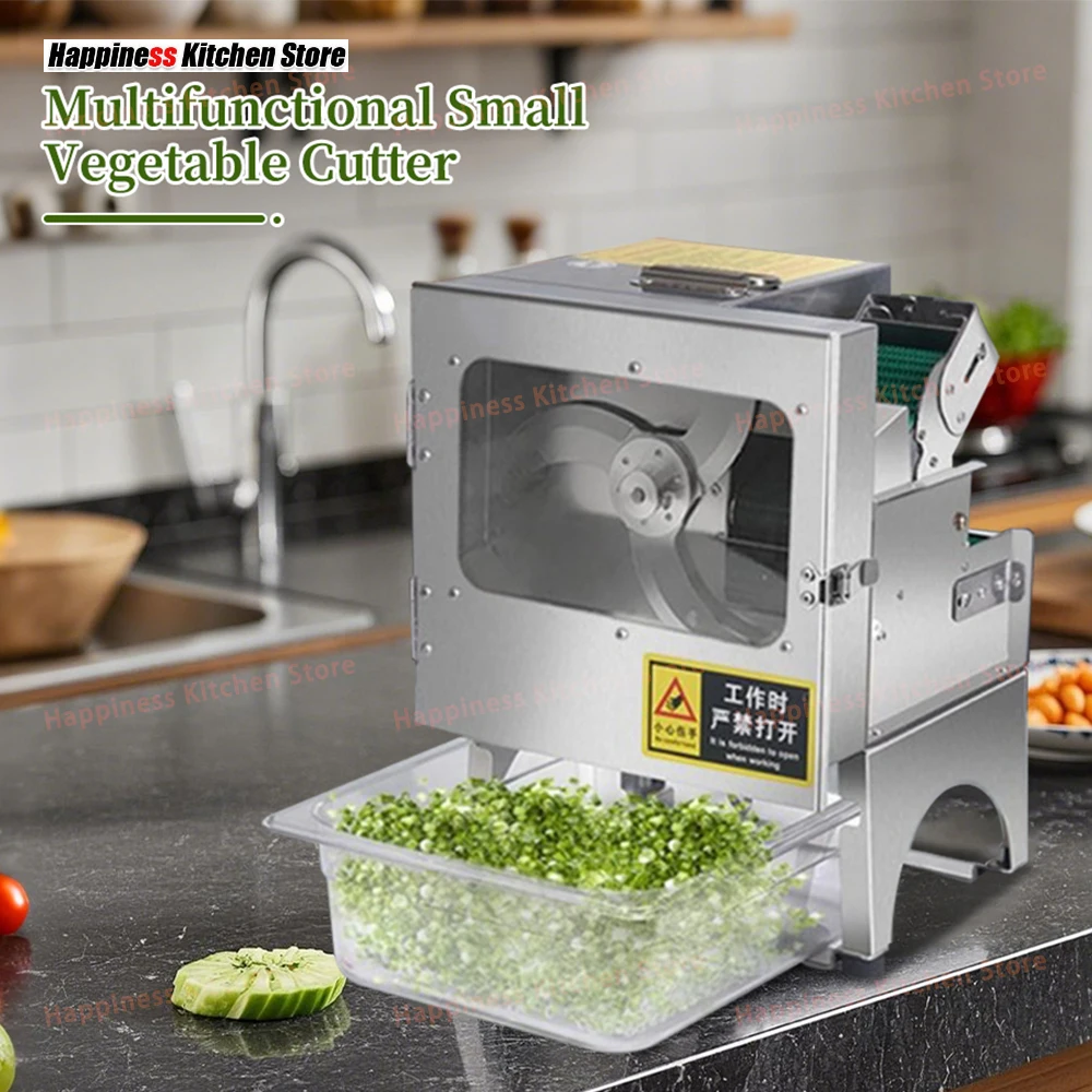 

Commercial Vegetable Cutter Stainless Steel Multifunctional Fruit Slicer With Pure Copper Motor 200kg/h Restaurant Equipment