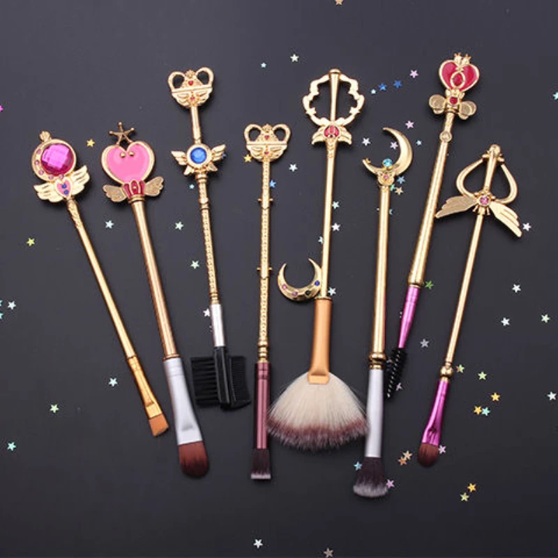 Beautiful girl warrior anime ins style makeup brush beginner makeup set tool eye shadow brush girlfriend birthday gift